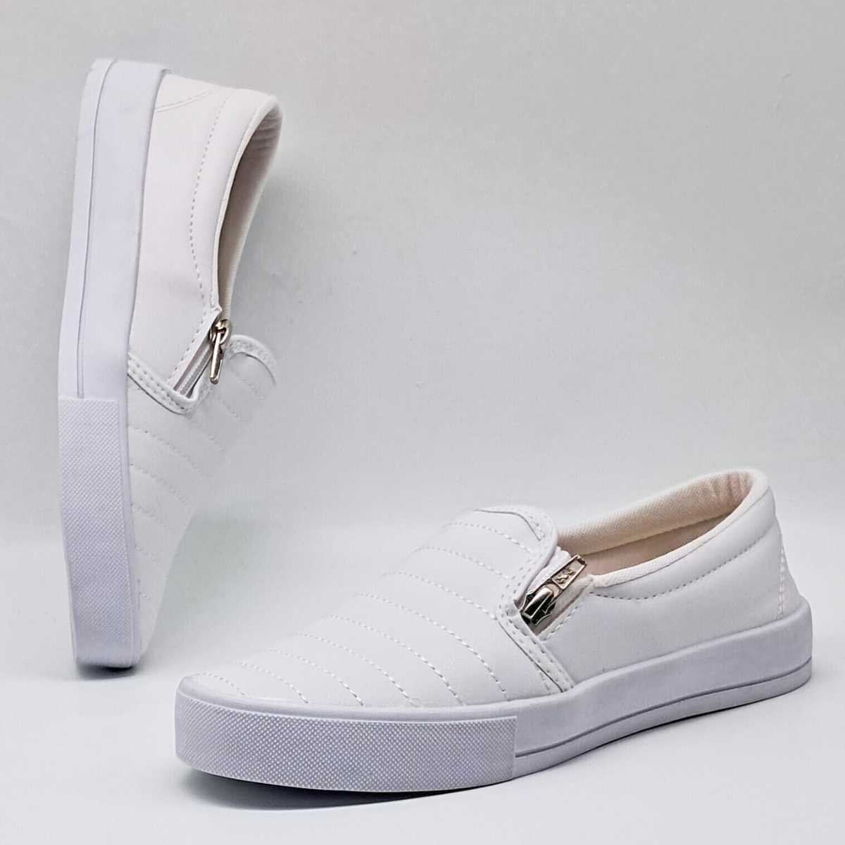 Tênis Feminino Vanessa Fashion Casual Slip On 1035 Branco 5