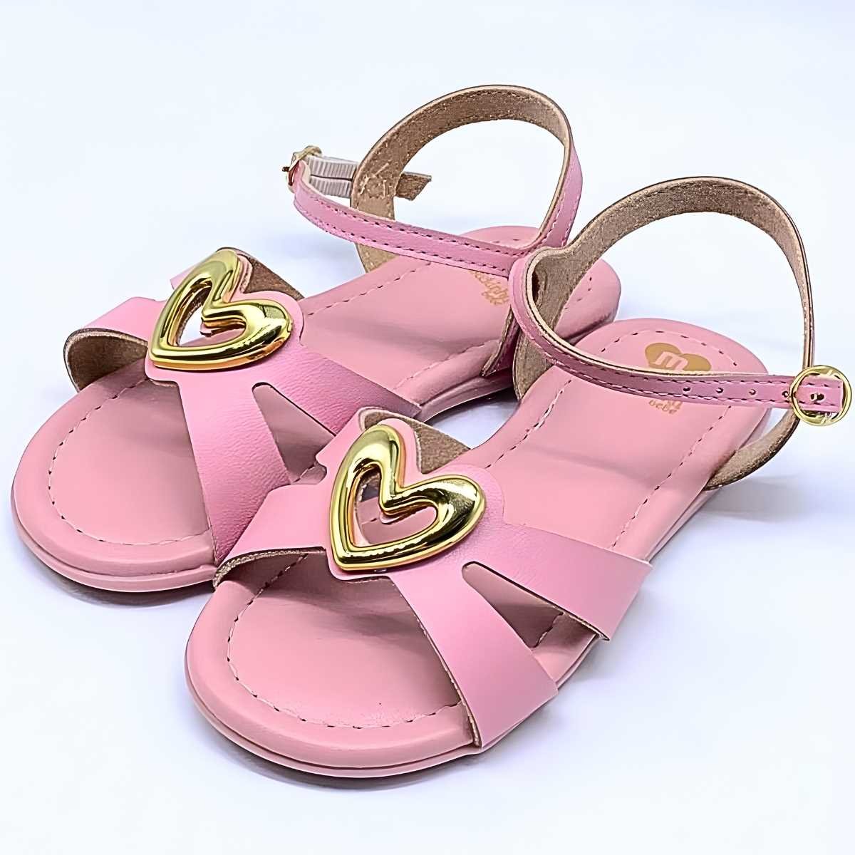 Sandália Infantil Molekinha Bebê Conforto Rosa Coração 2114.287 Rosa 3