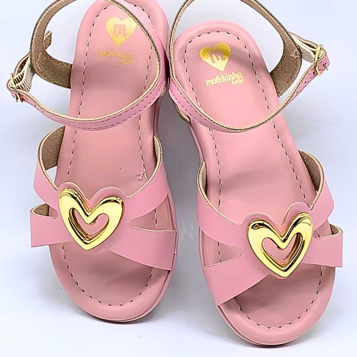 Sandália Infantil Molekinha Bebê Conforto Rosa Coração 2114.287 Rosa 4