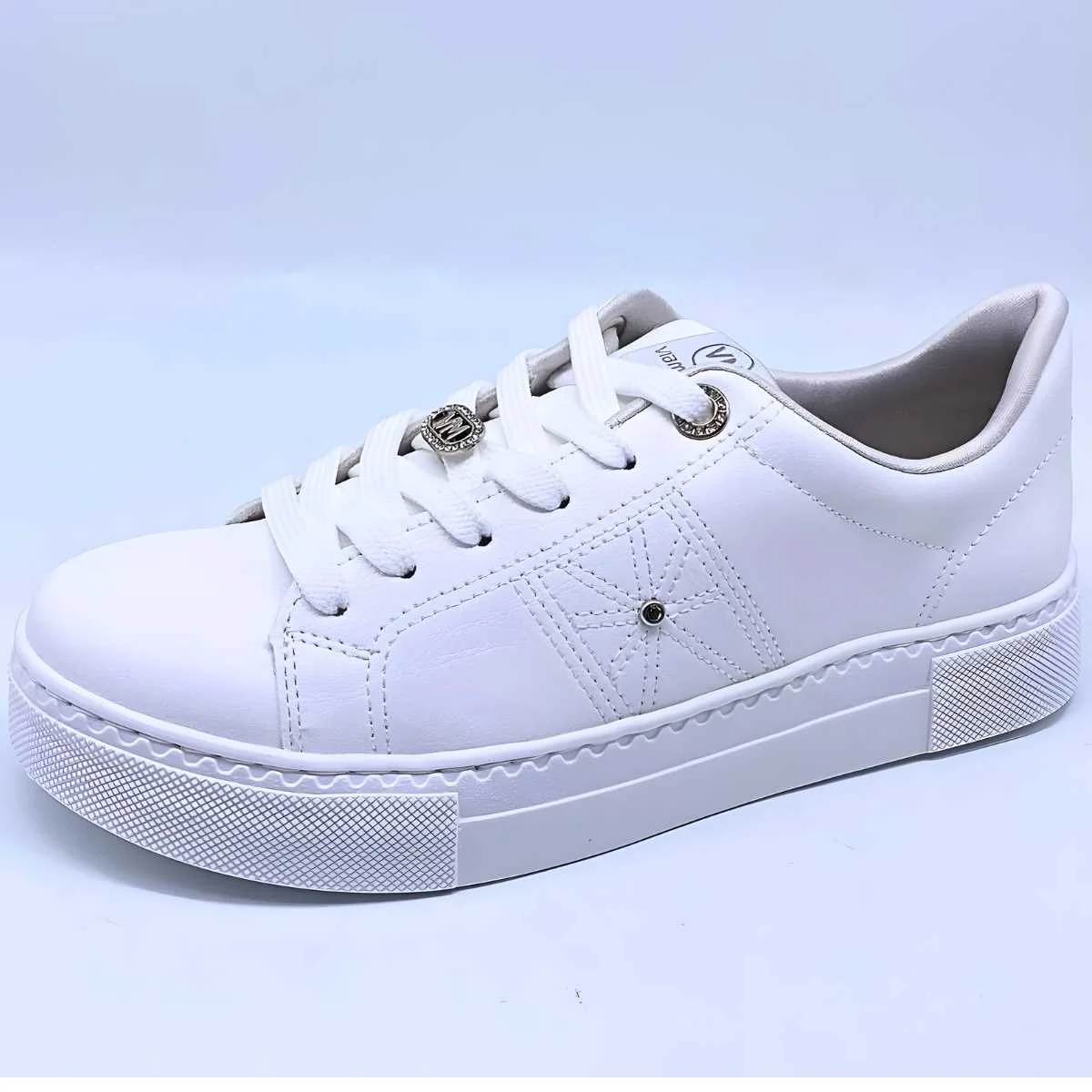 Tênis Feminino Via Marte Ponto de Luz Sola Reta 138-005 Branco 2