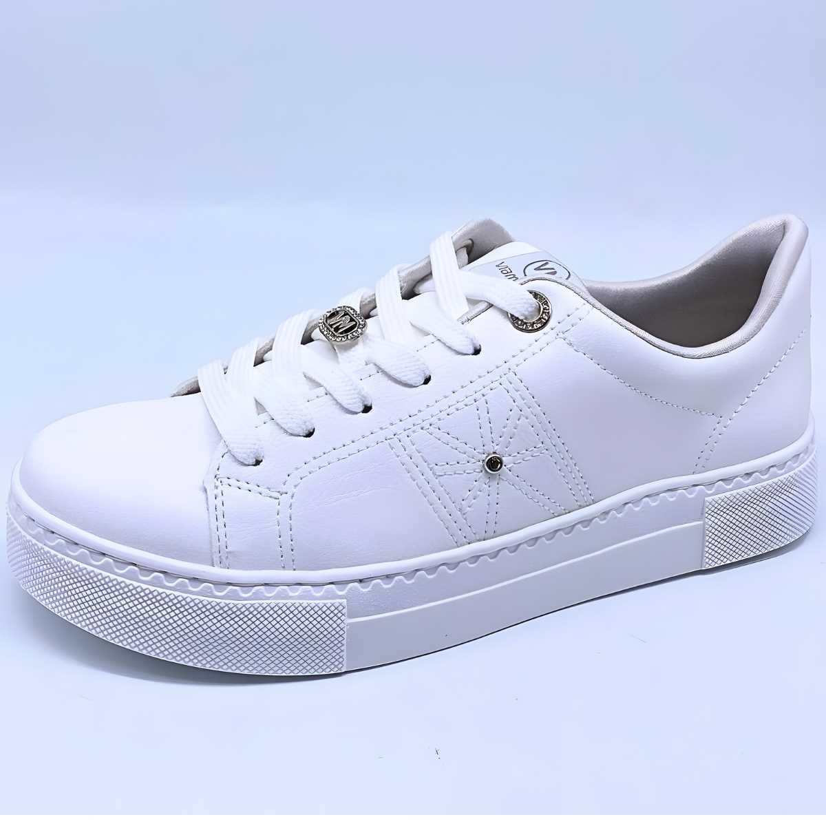 Tênis Feminino Via Marte Ponto de Luz Sola Reta 138-005 Branco 2