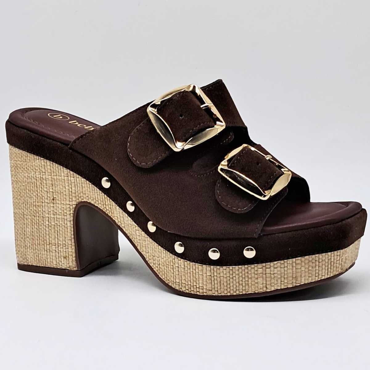 Tamanco Feminino Bebecê Palha Fivelas Estiloso T5110-129