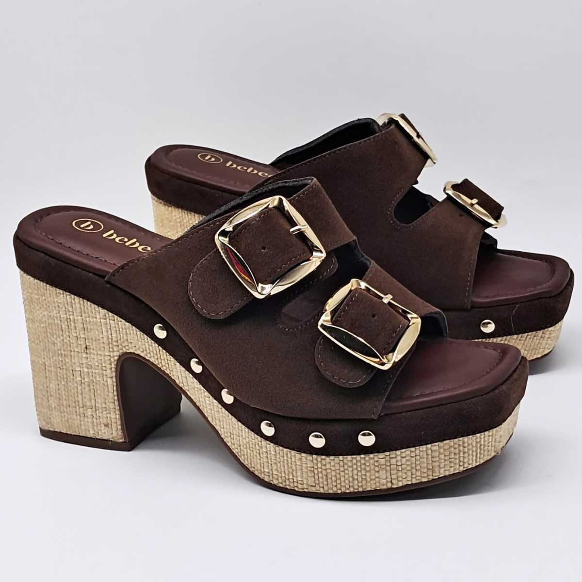 Tamanco Feminino Bebecê Palha Fivelas Estiloso T5110-129