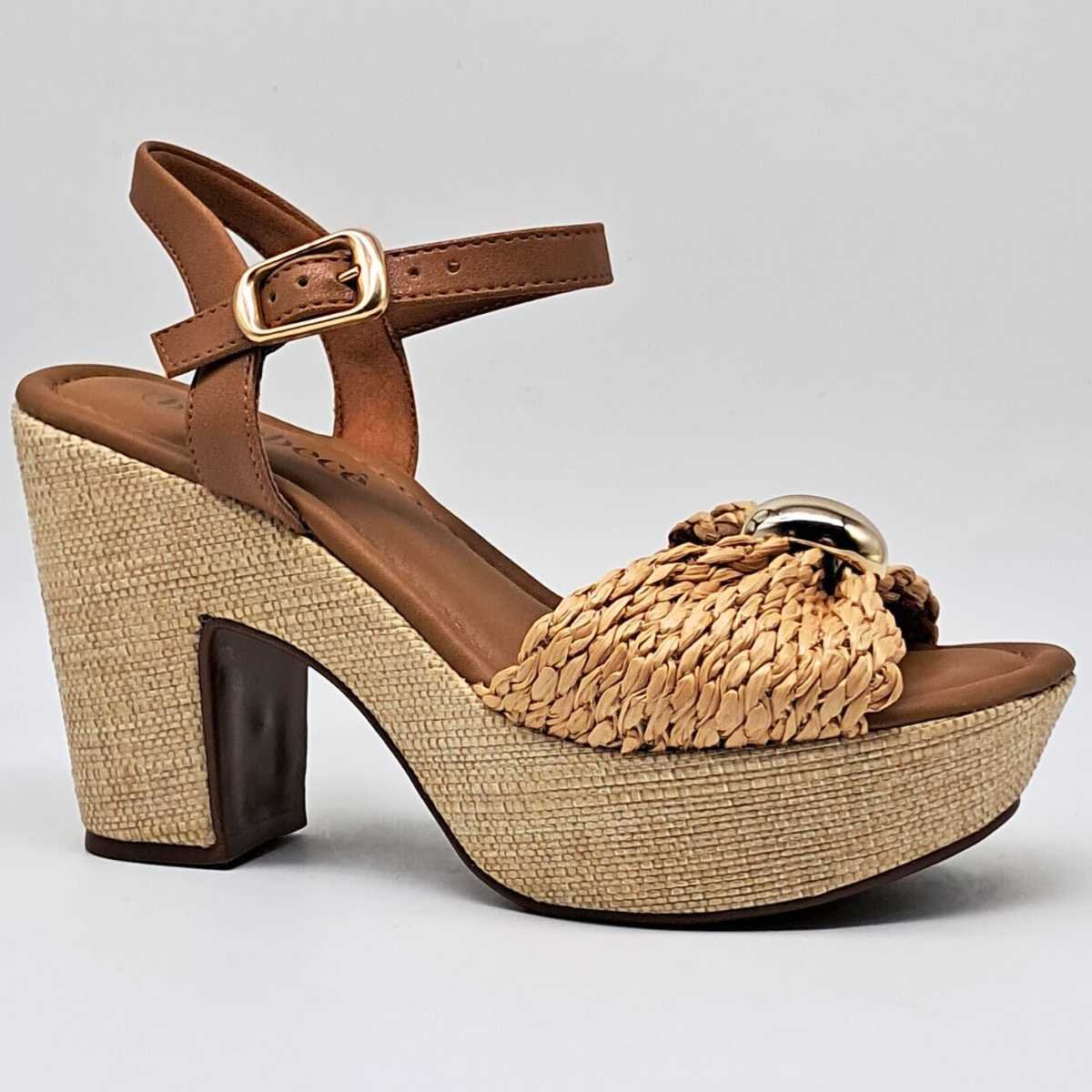 Sandália Salto Quadrado Feminino Bebecê T5118-187