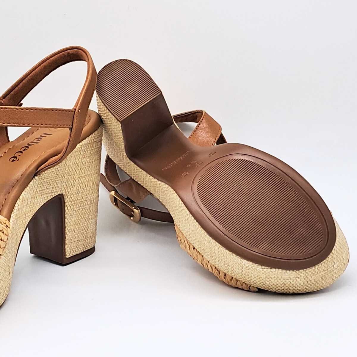 Sandália Salto Quadrado Feminino Bebecê T5118-187 Bege 6