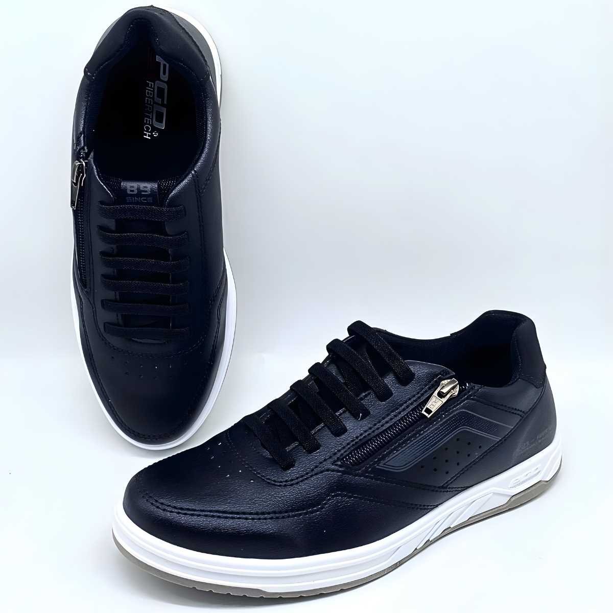 Sapatênis Masculino Pegada Casual Estilo Conforto 172005 Preto 7