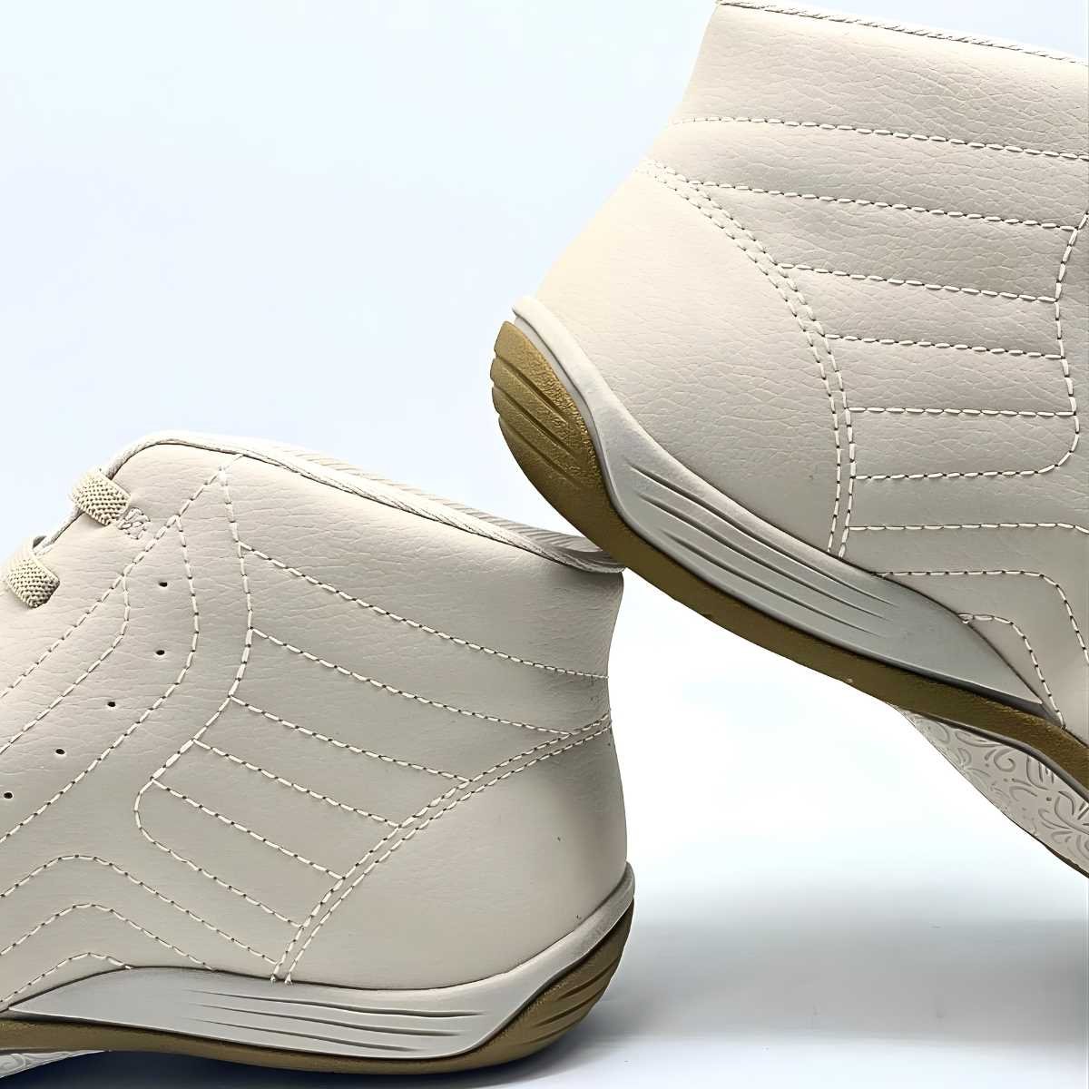 Tênis Feminino Kolosh Cano Alto Ziper Estilo Conforto C3682 Branco 5