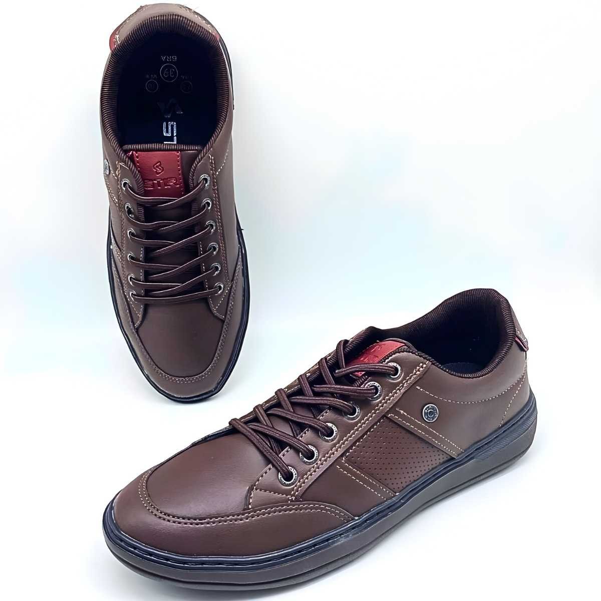 Sapatênis Masculino Ns Stir Estilo Conforto Leve Casual Rio 02 Marrom 6