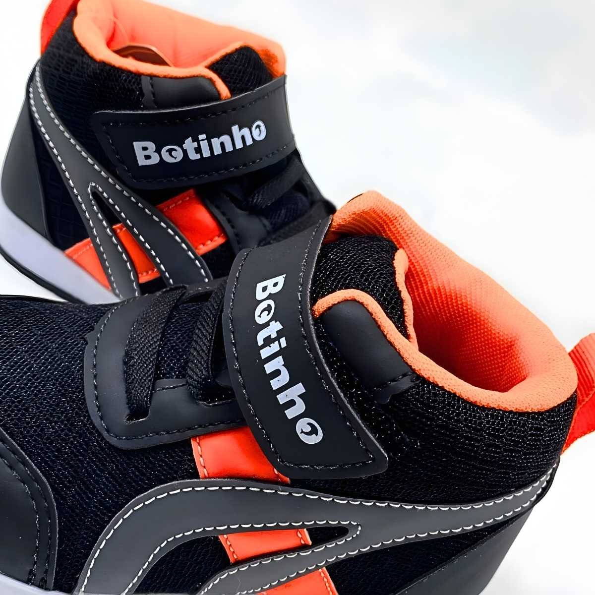 Tênis Bebê Ns Botinho Infantil Cano Alto Velcro Estilo Bt708 Preto 4