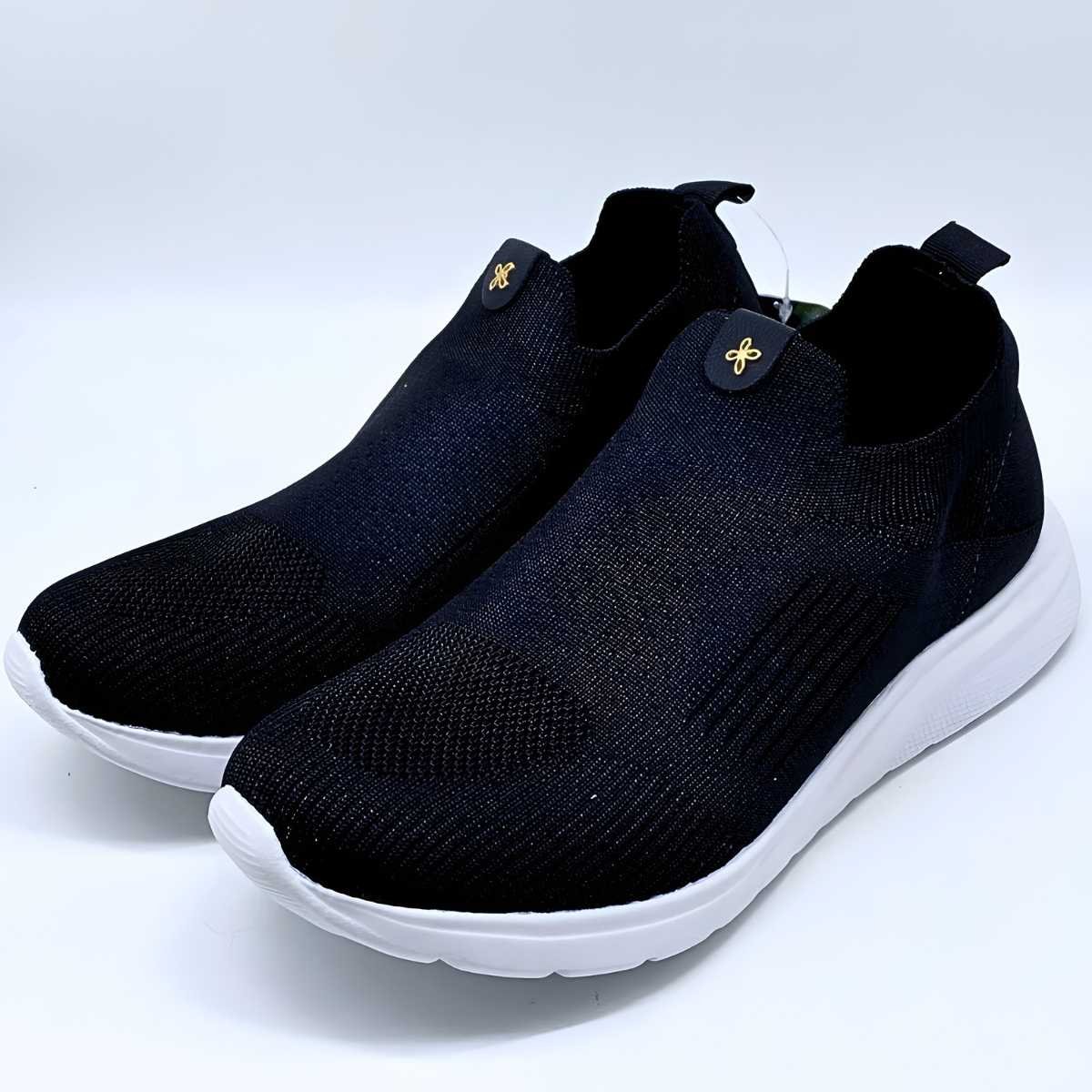 Tênis Feminino Softli Sport Knit Estilo Conforto Leve 10158 Preto 3