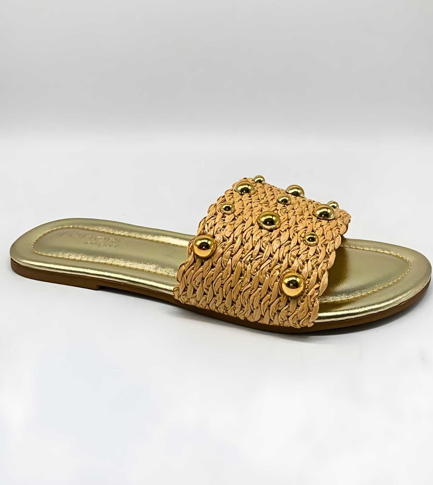 Sandália Feminina Fofiori Palha Rasteirinha Estilo Leve Fr520