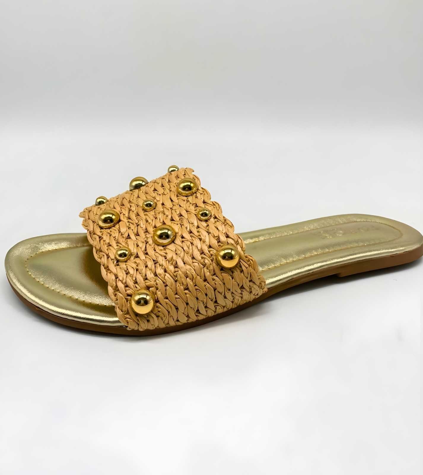 Sandália Feminina Fofiori Palha Rasteirinha Estilo Leve Fr520 Bege 2