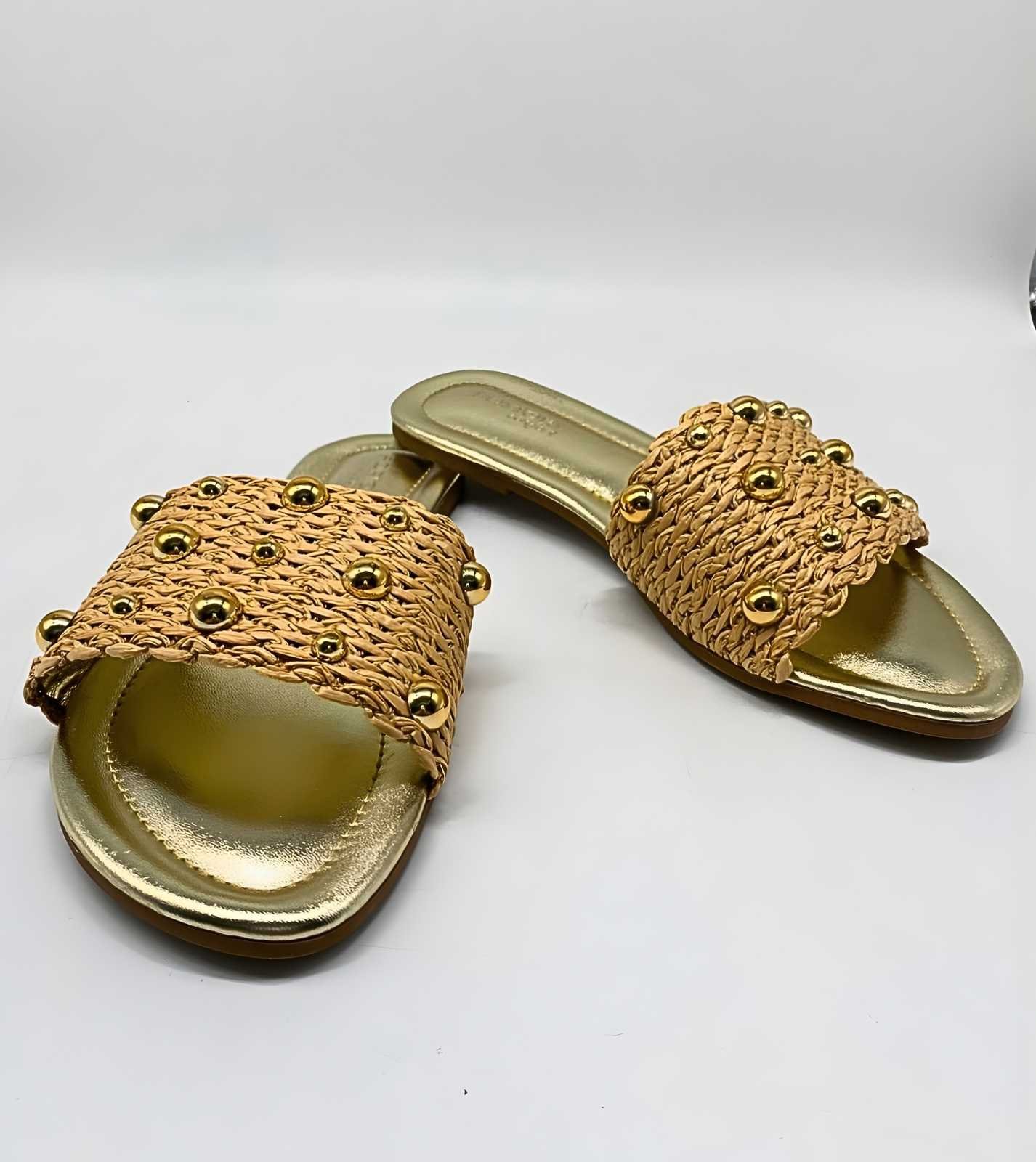 Sandália Feminina Fofiori Palha Rasteirinha Estilo Leve Fr520 Bege 6