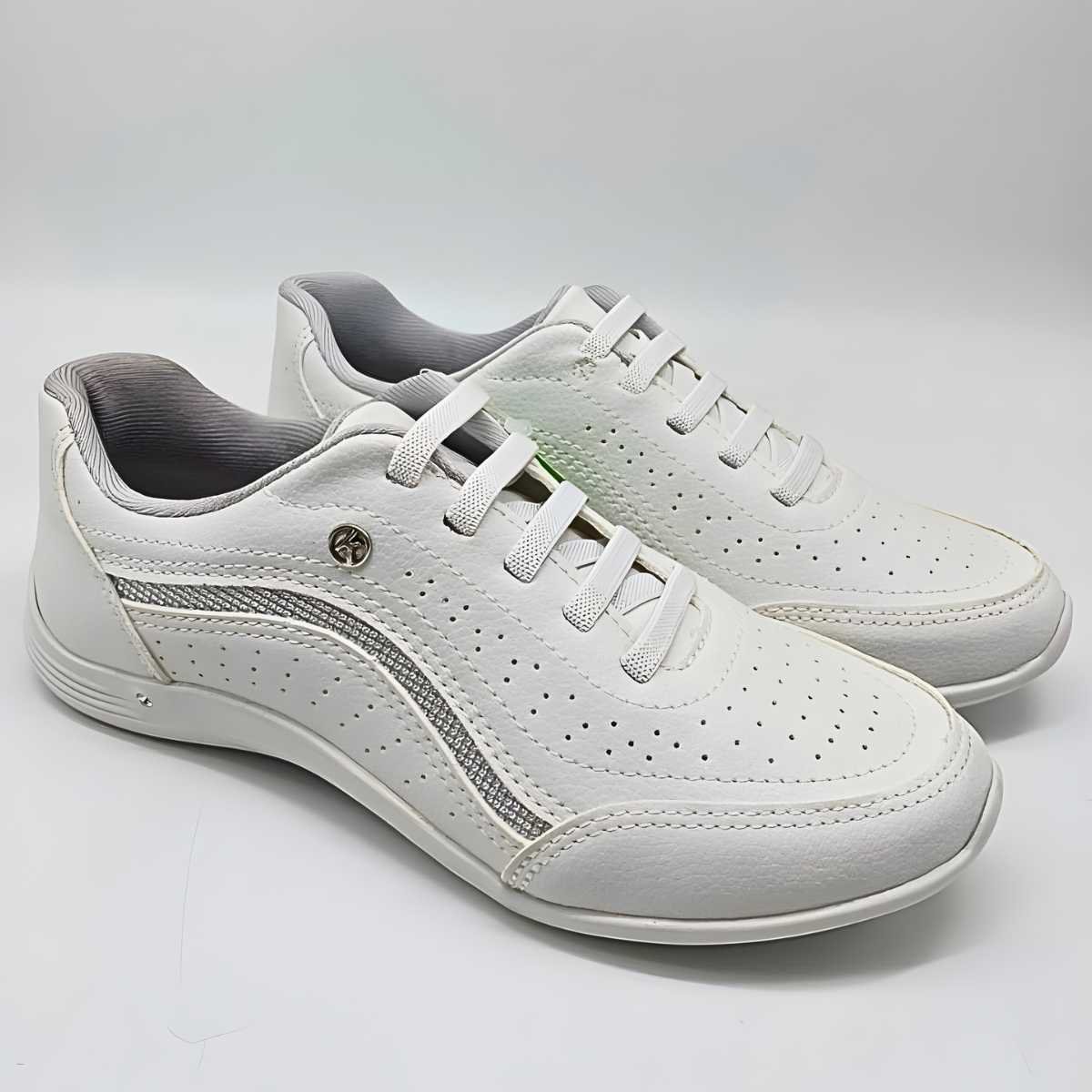 Tênis Feminino Kolosh Strass Estilo Conforto Leve C3184a Branco 3