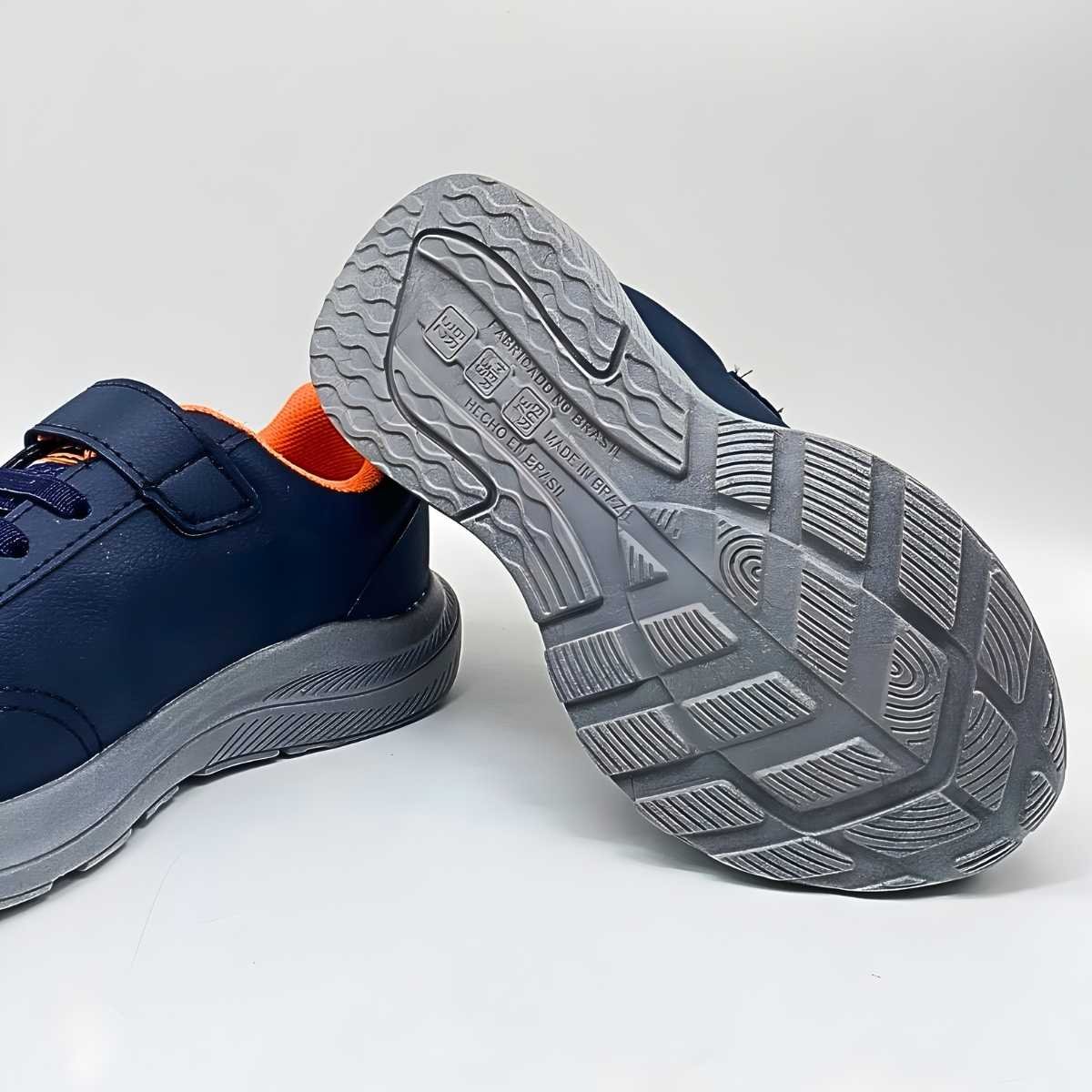 Tênis Menino Jet Kids Infantil Jogging Velcro Conforto 62.120 Azul Marinho 5