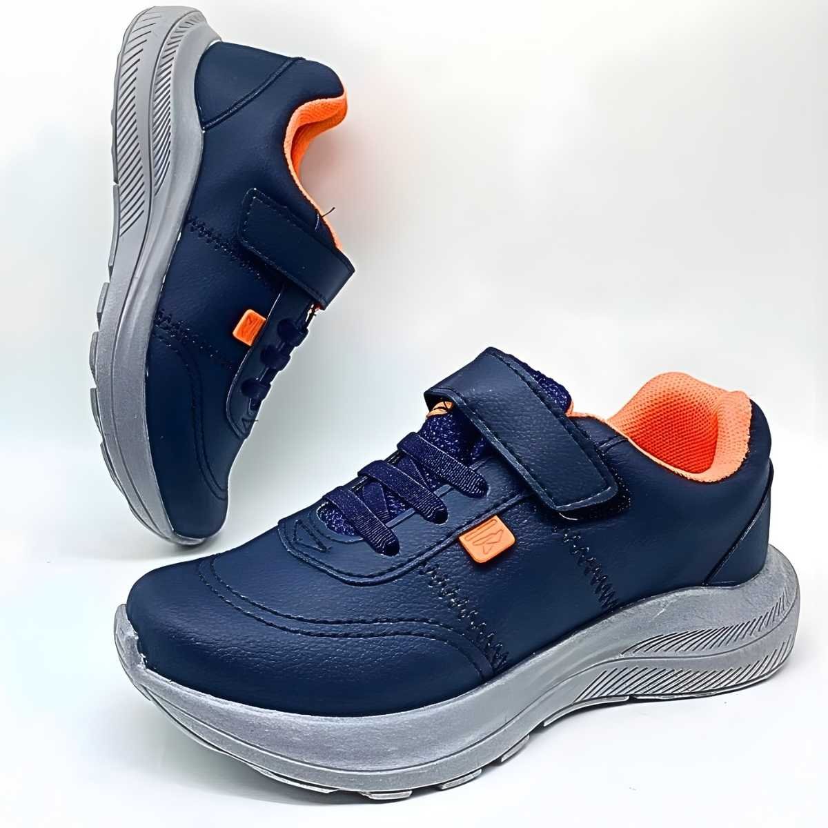 Tênis Menino Jet Kids Infantil Jogging Velcro Conforto 62.120 Azul Marinho 7