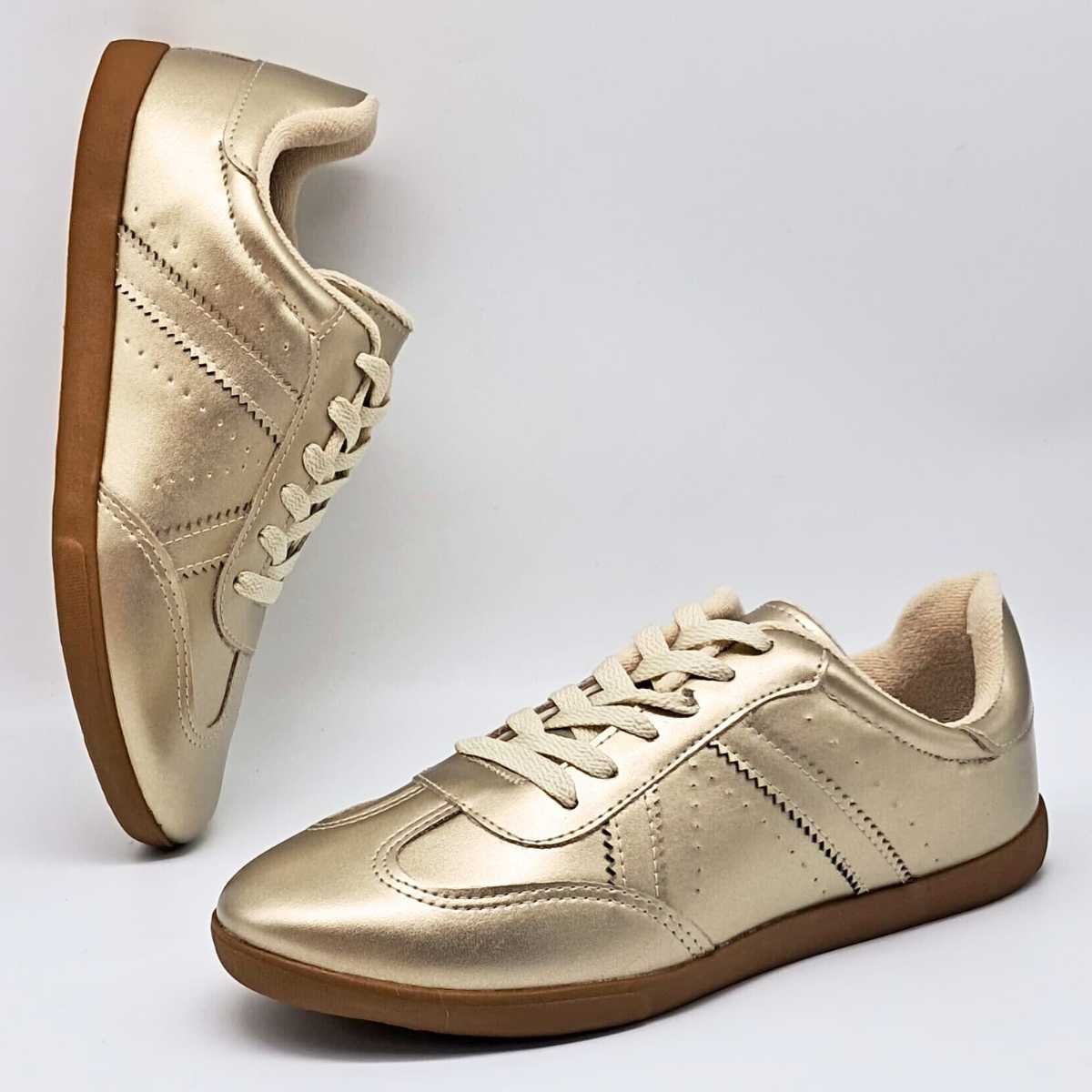 Tênis Feminino Addan Mulher Casual Estilo Conforto 18121 Dourado 4