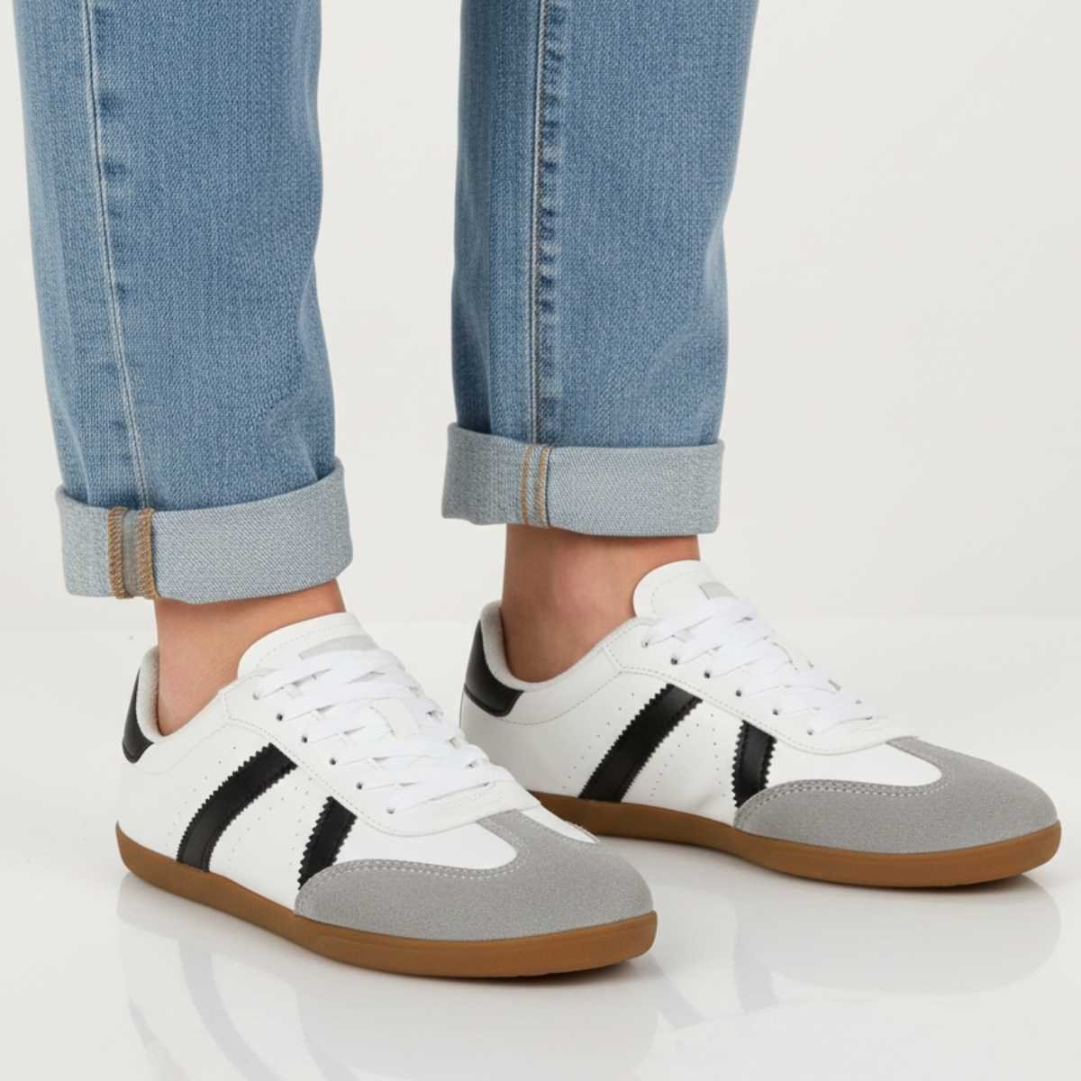 Tênis Feminino Addan Mulher Casual Estilo Conforto 18121 Branco 2