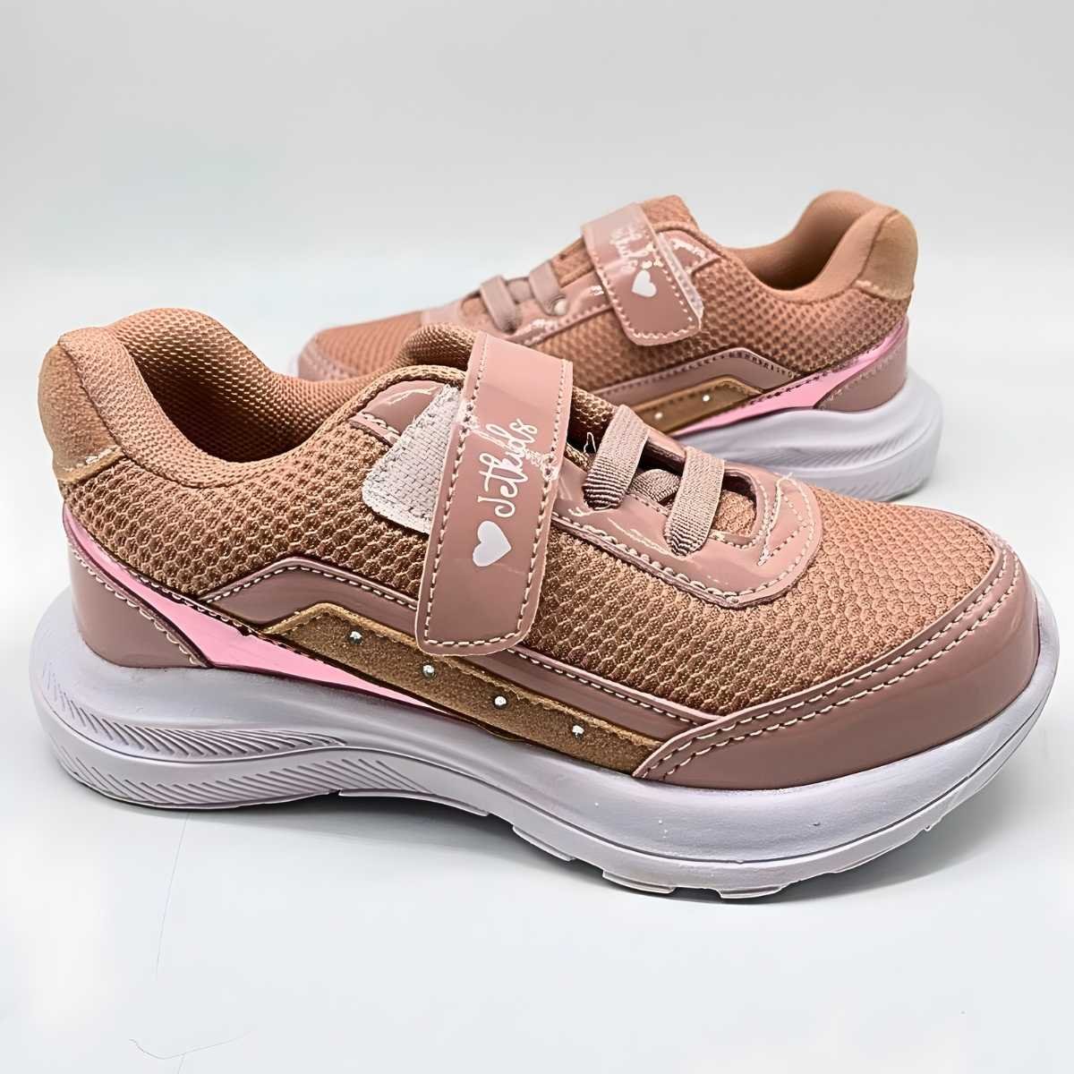 Tênis Menina Jet Kids Infantil Velcro Estilo Conforto 20.054 Rose 5