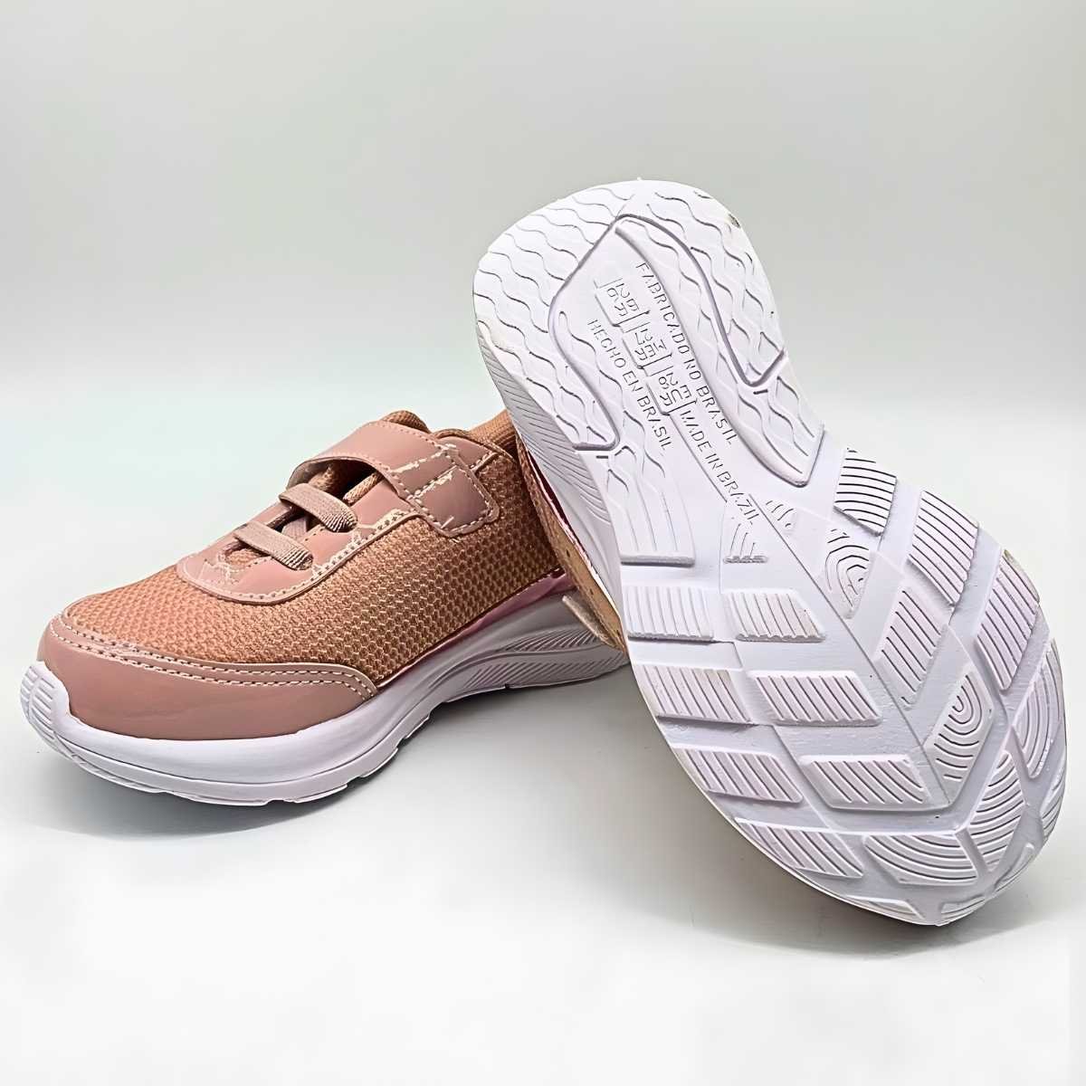 Tênis Menina Jet Kids Infantil Velcro Estilo Conforto 20.054 Rose 6