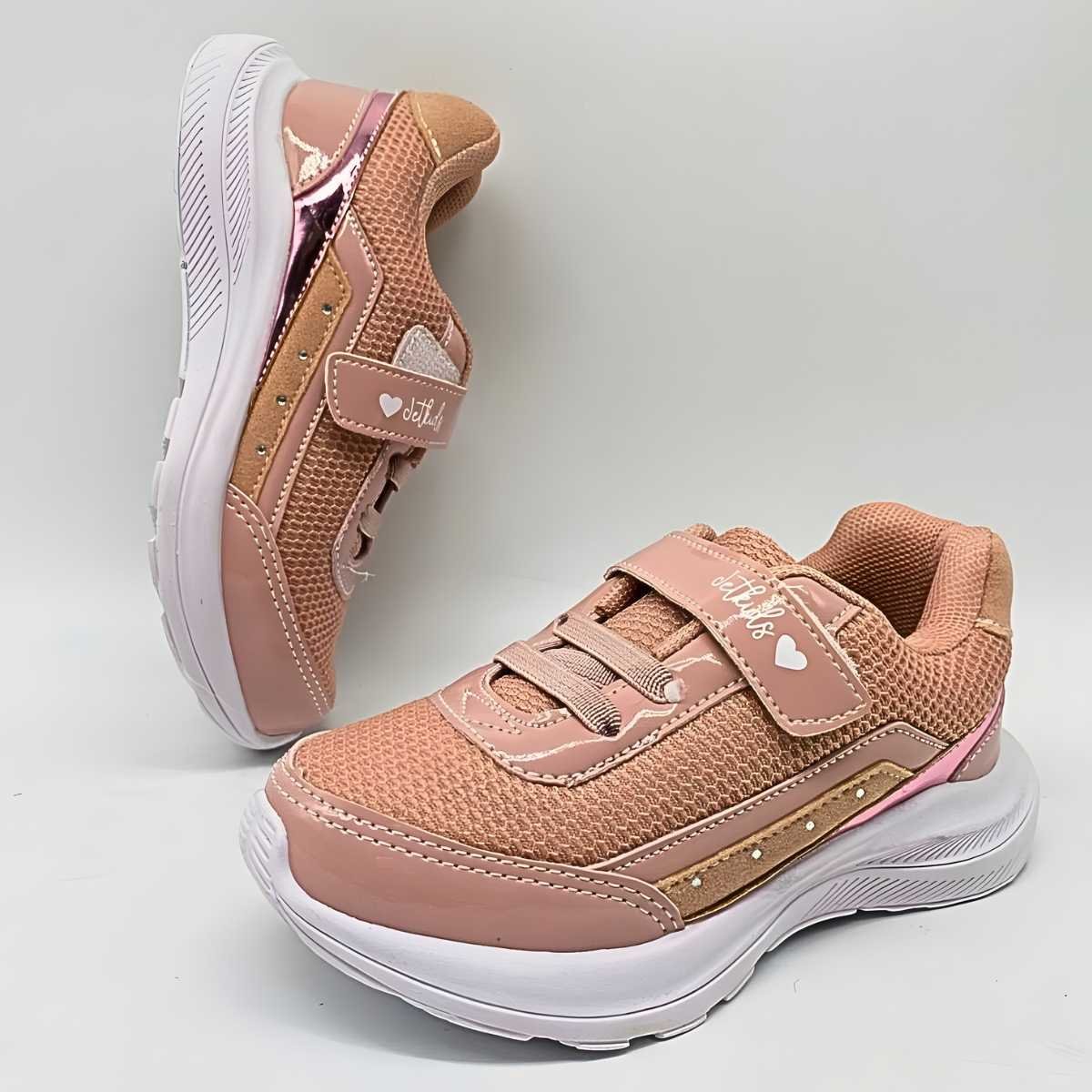 Tênis Menina Jet Kids Infantil Velcro Estilo Conforto 20.054 Rose 8