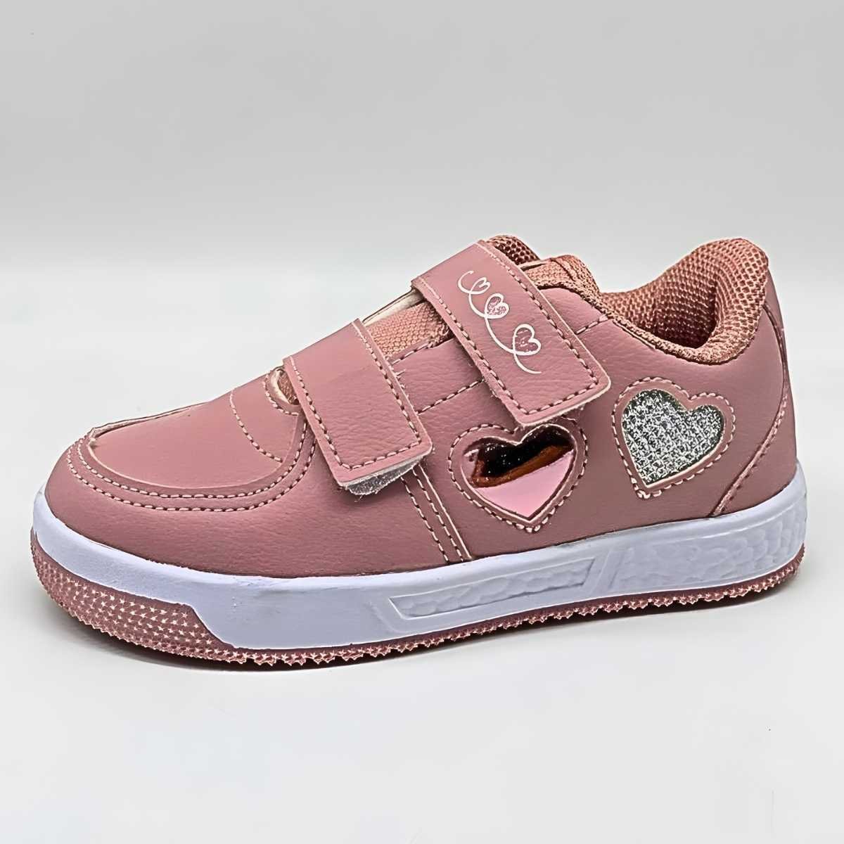 Tênis Menina Ns Via Vip Infantil Velcro Estilo Conforto Vv2822 Rosa 3