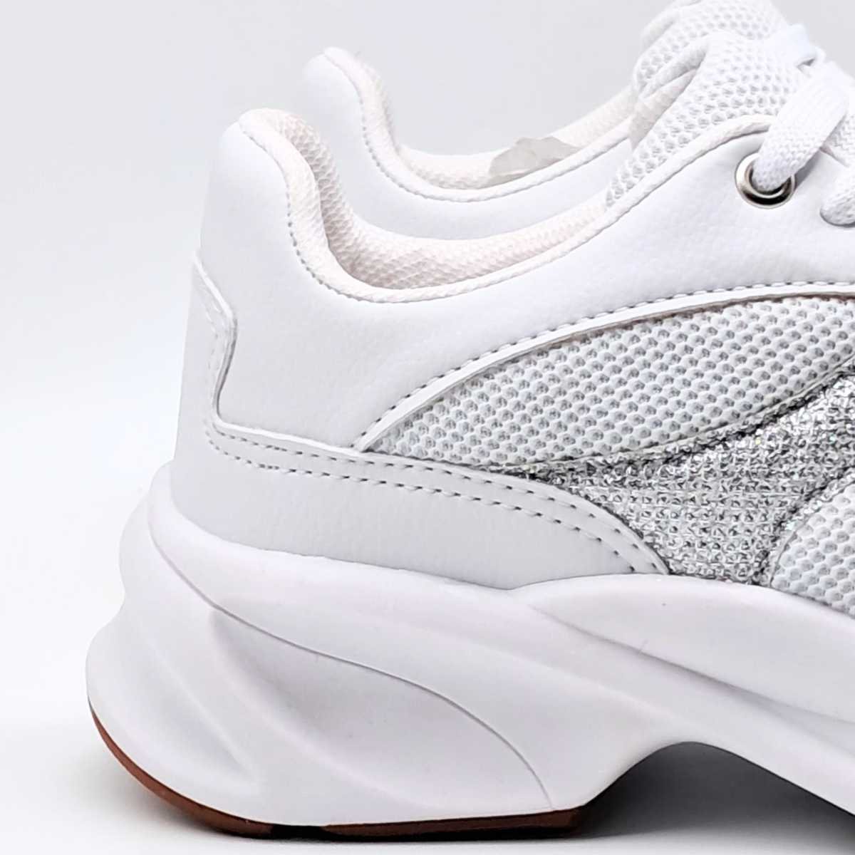 Tênis Feminino Jogging Conforto Leve Estilo Casual 02412/37 Branco 4