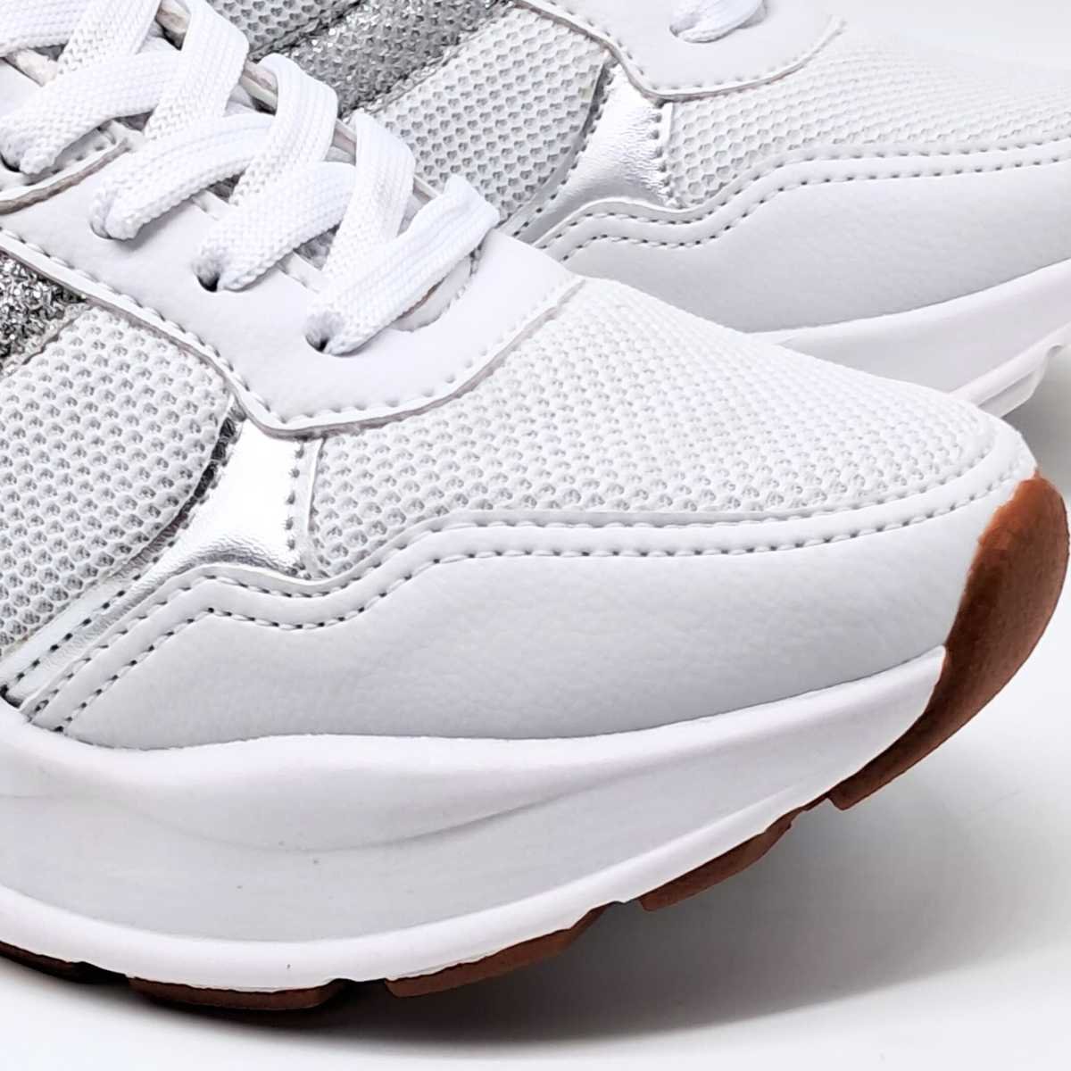 Tênis Feminino Jogging Conforto Leve Estilo Casual 02412/37 Branco 6