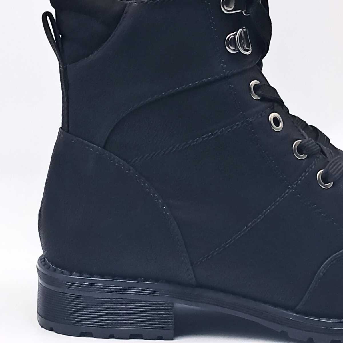 Bota Feminina Mooncity Coturno Confortável Estilosa 72130 Preto 6