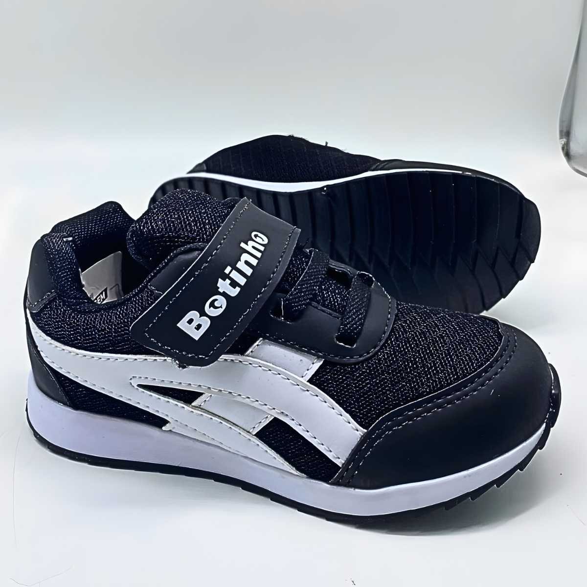 Tênis Infantil Botinho Menino Estilo Conforto Leve Bt704 Preto 5