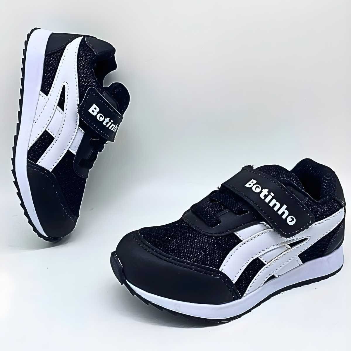Tênis Infantil Botinho Menino Estilo Conforto Leve Bt704 Preto 6