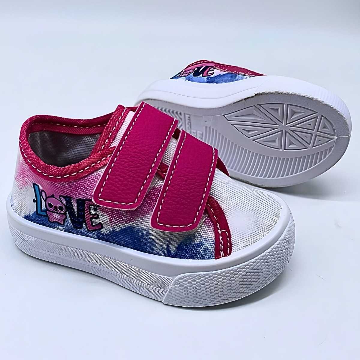 Tênis Bebê Stars Menina Infantil Stich Estilo Conforto Sm174 Rosa 4