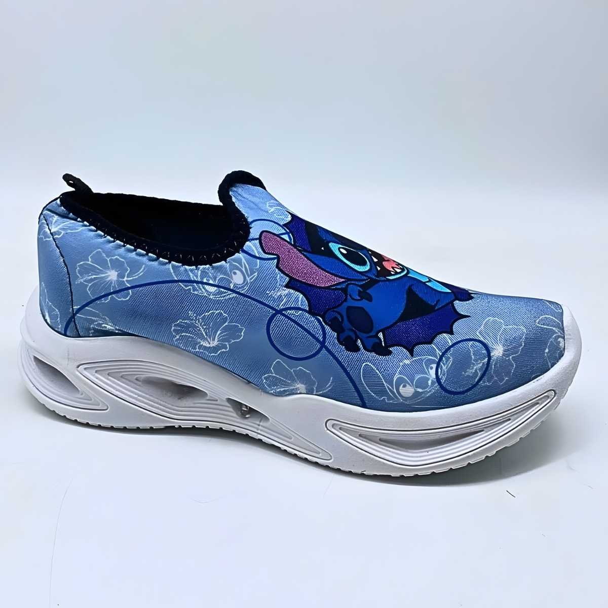 Tênis Menina Stars Infantil Stich Led Estilo Conforto Sm523