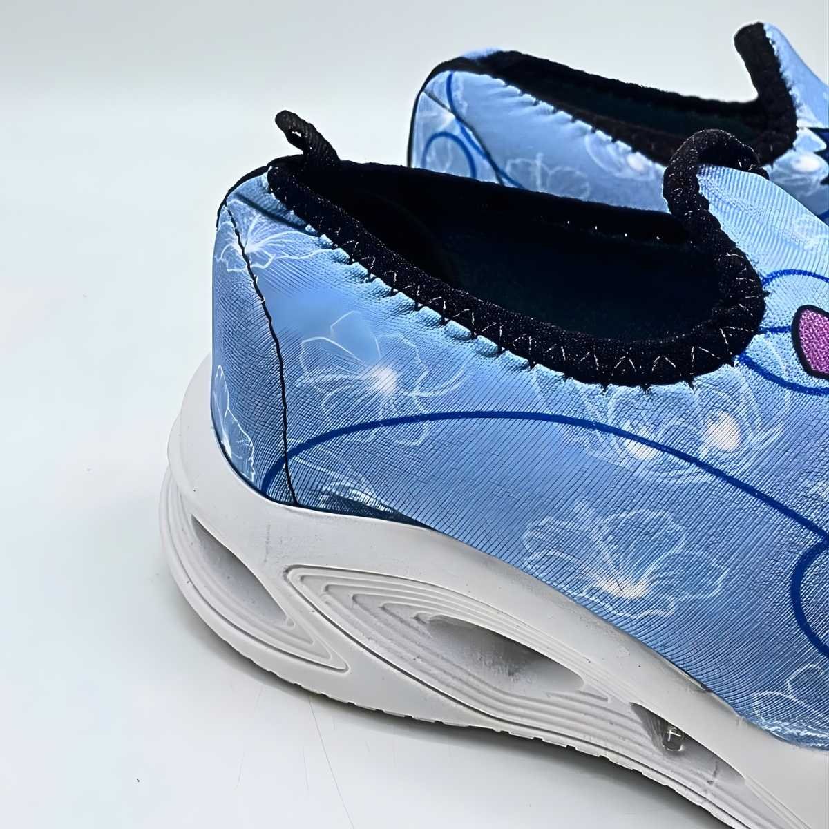 Tênis Menina Stars Infantil Stich Led Estilo Conforto Sm523 Azul 4