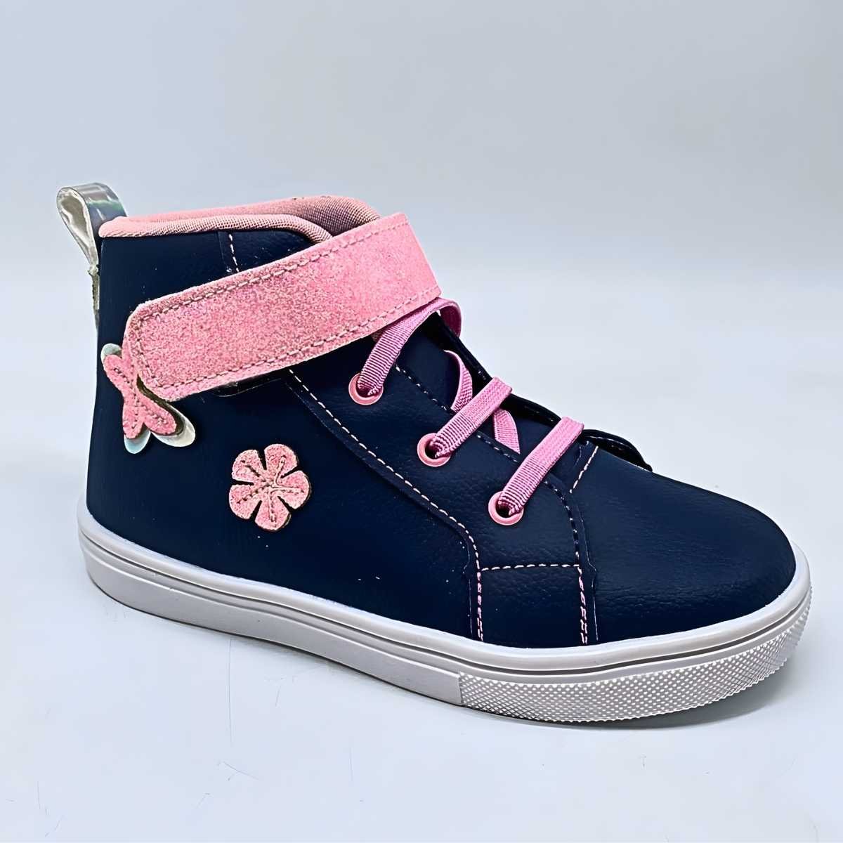 Tênis Bebê Ns Krisle Menina Infantil Cano Alto Estilo Kr155