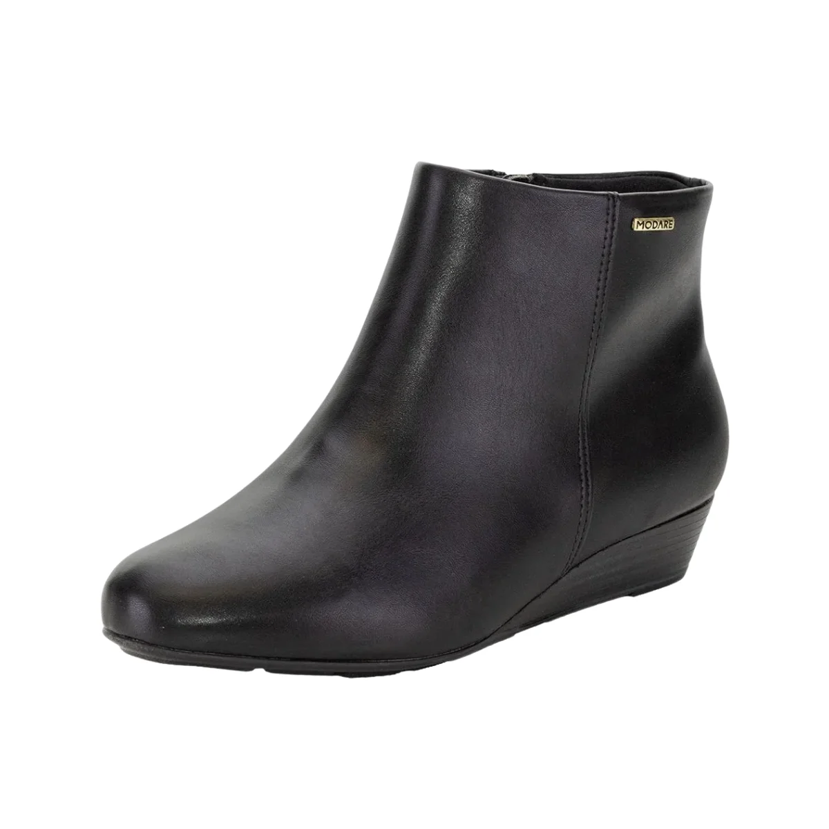 Bota Modare Cano Baixo Ziper Preta Elegancia Preto 3