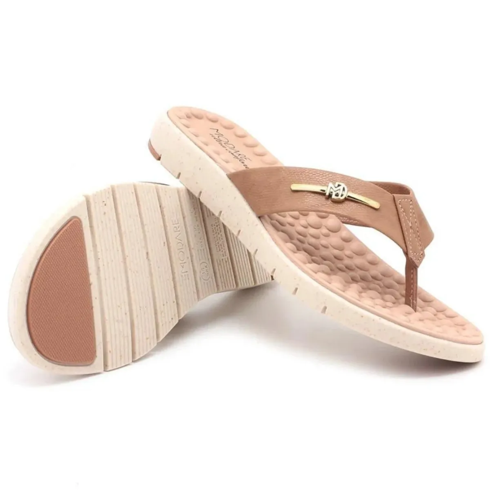 Sandalia Feminina Modare Chinelo De Dedo Napa Bege 7162217 Nude 3