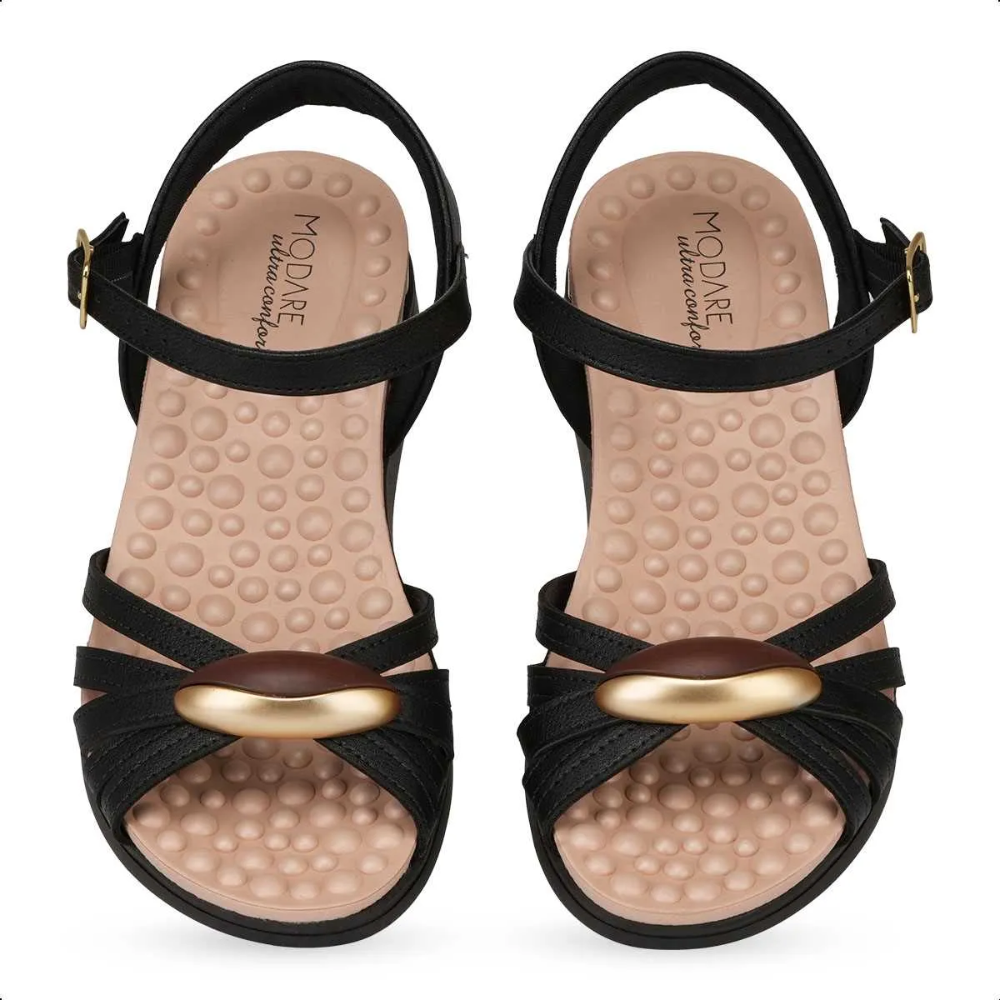 Sandalia Feminina Modare Preto Casual Ultraconforto Preto 6
