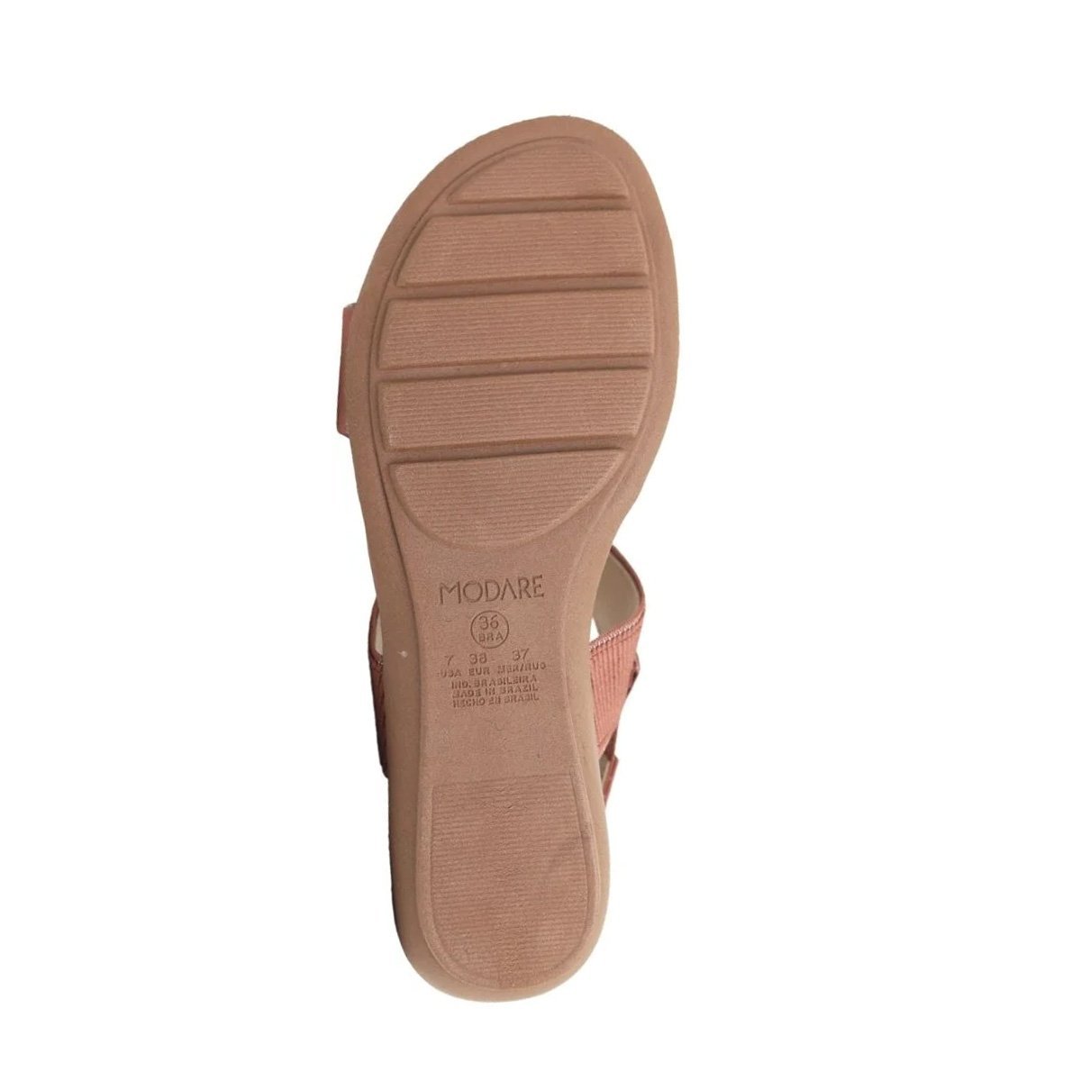 Sandalia Feminina Modare Argila Conforto Elastico Ajustavel Marrom 5