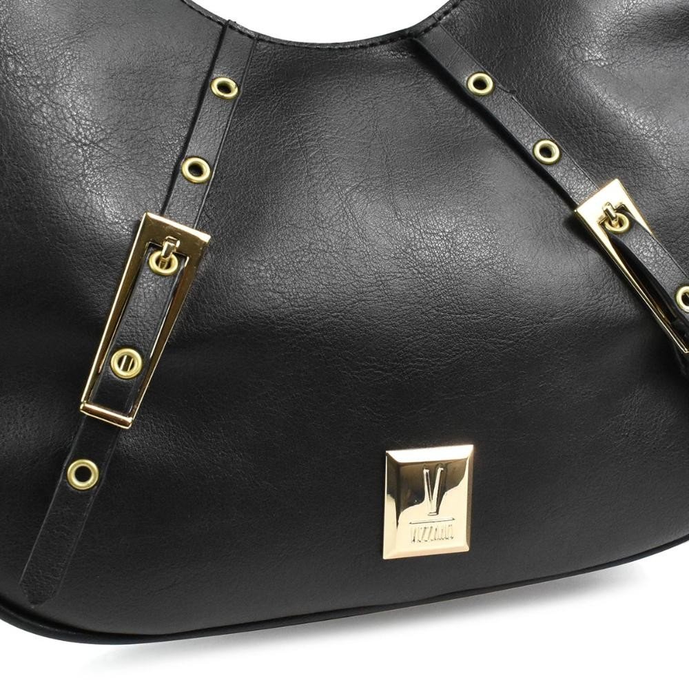 Bolsa Vizzano Napa Soft Preta Elegancia Essencial Preto 5