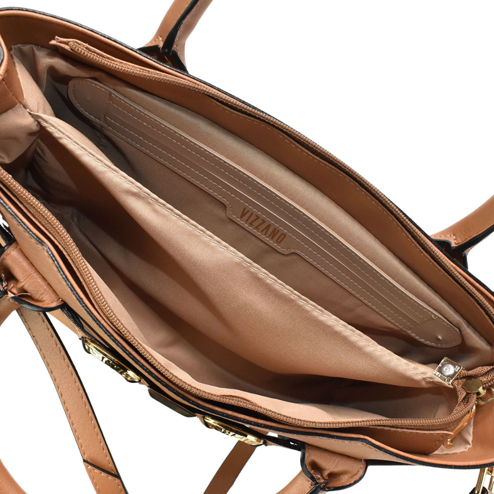 Bolsa Vizzano Napa Soft Elegancia Camel Camel 7