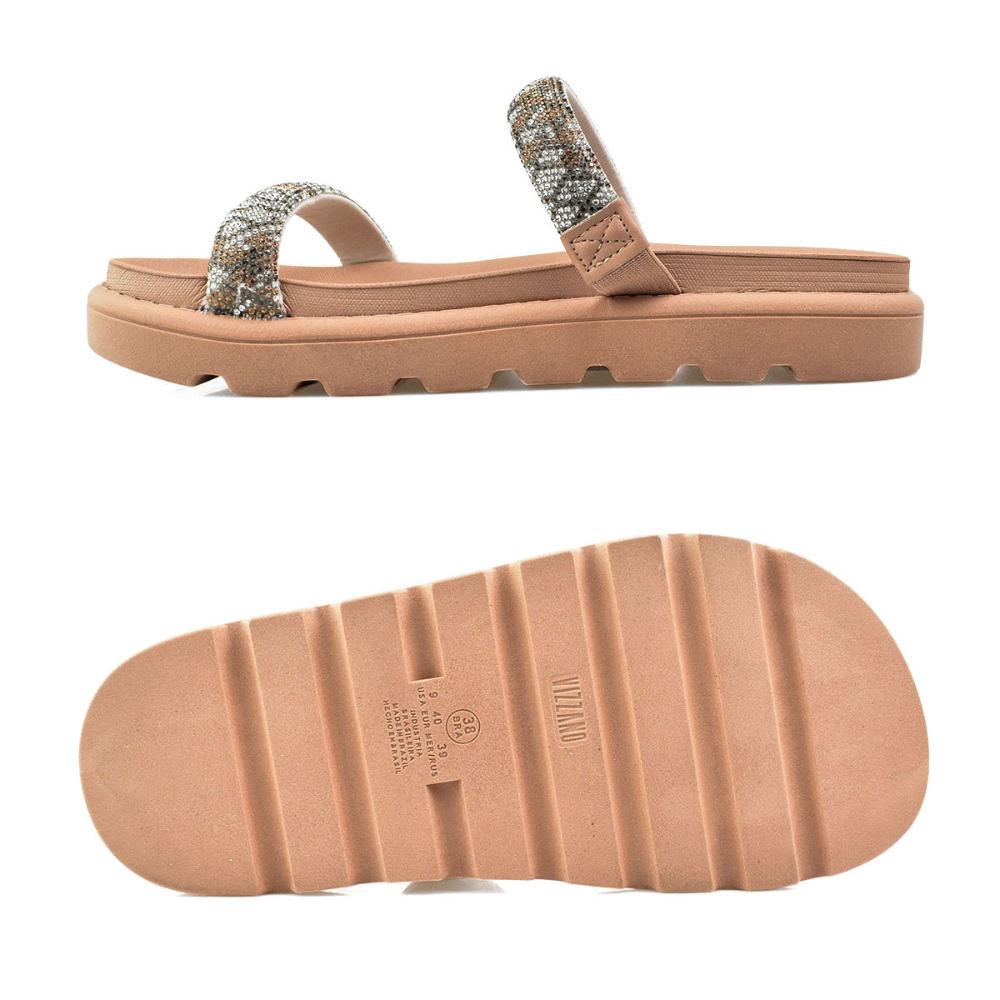 Papete Vizzano Pedraria Elegancia Tratorada Feminina Branco Off/Cristal/Nude 5