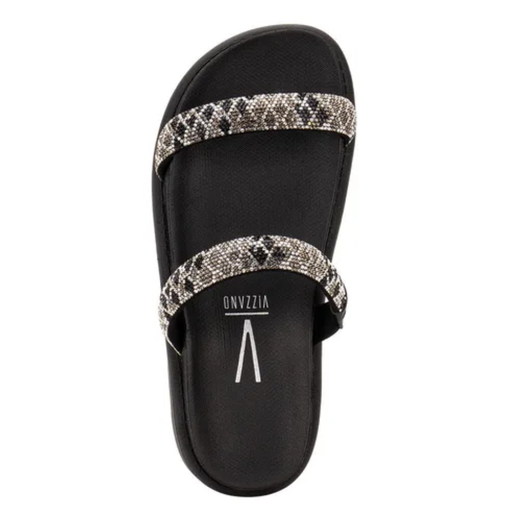 Papete Vizzano Strass Geometrico Preto Elegancia Preto/Cristal 5