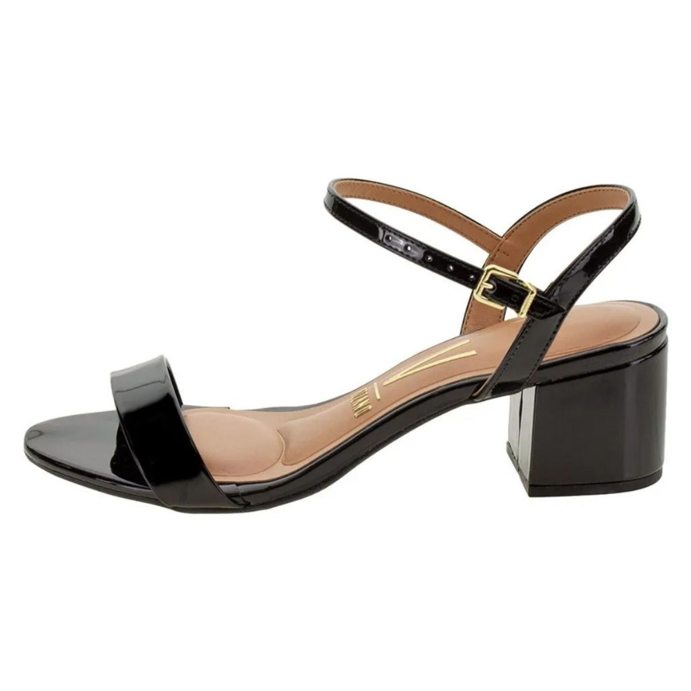 Sandalia Vizzano Casual Salto Medio Feminina Preto  Preto 2