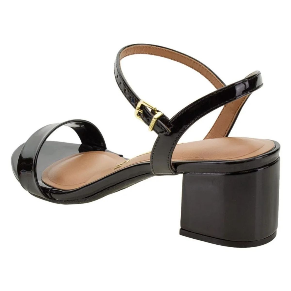 Sandalia Vizzano Casual Salto Medio Feminina Preto  Preto 4