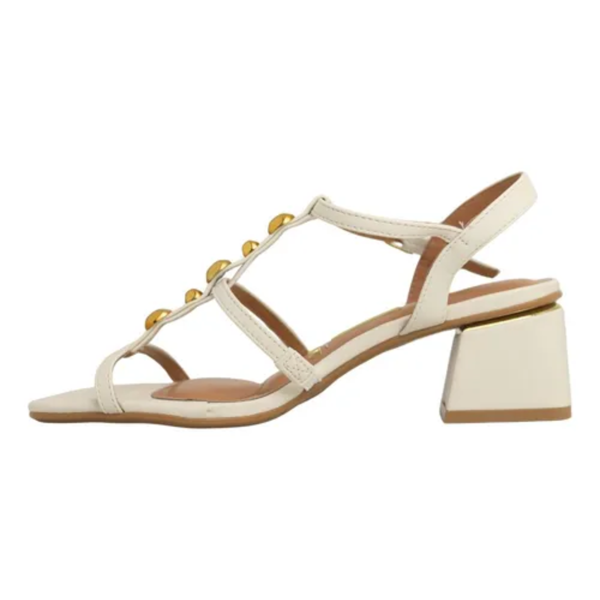 Sandalia Vizzano Feminina Branco Off Salto Bloco Conforto Branco Off 2