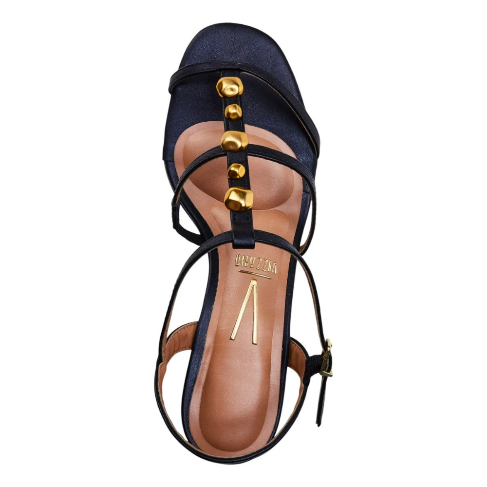 Sandalia Vizzano Feminina Preto Salto Bloco Confortavel Preto 2