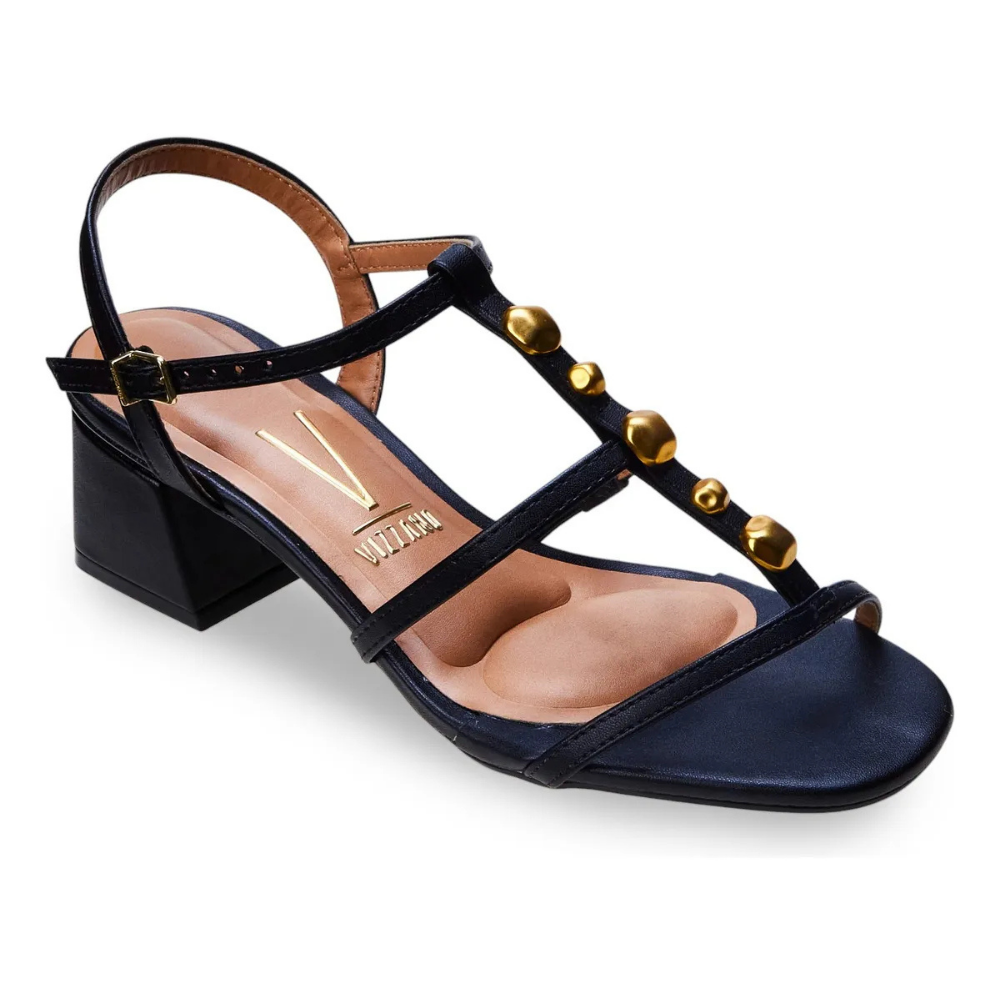 Sandalia Vizzano Feminina Preto Salto Bloco Confortavel Preto 7