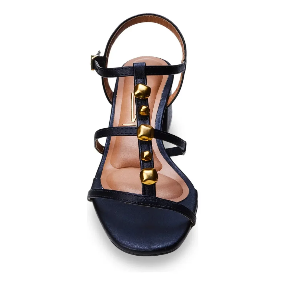 Sandalia Vizzano Feminina Preto Salto Bloco Confortavel Preto 5