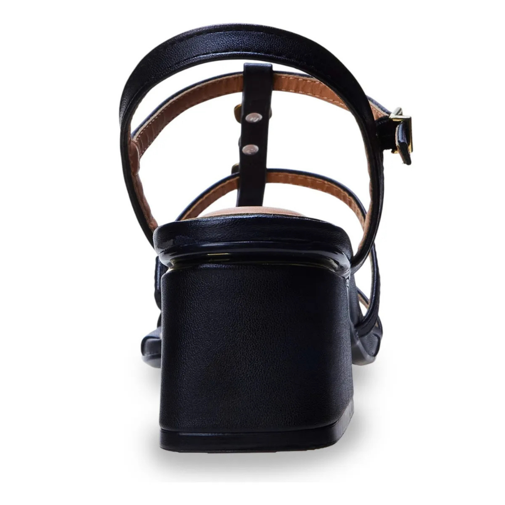 Sandalia Vizzano Feminina Preto Salto Bloco Confortavel Preto 6